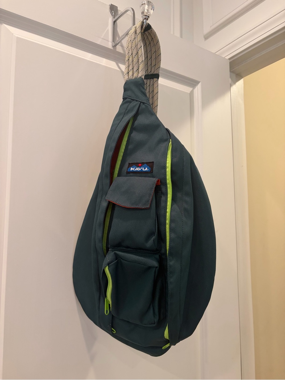 Kavu Teal Crossbody Rope Sling Bag